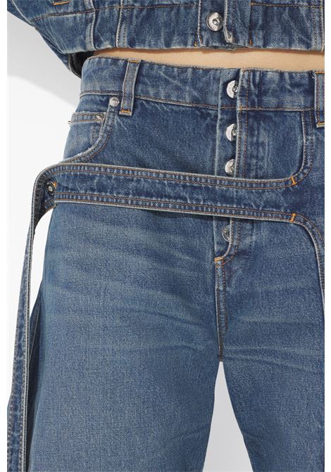 jeans denim strap donna blu JEAN PAUL GAULTIER | 25/03-W-TR009-D02457